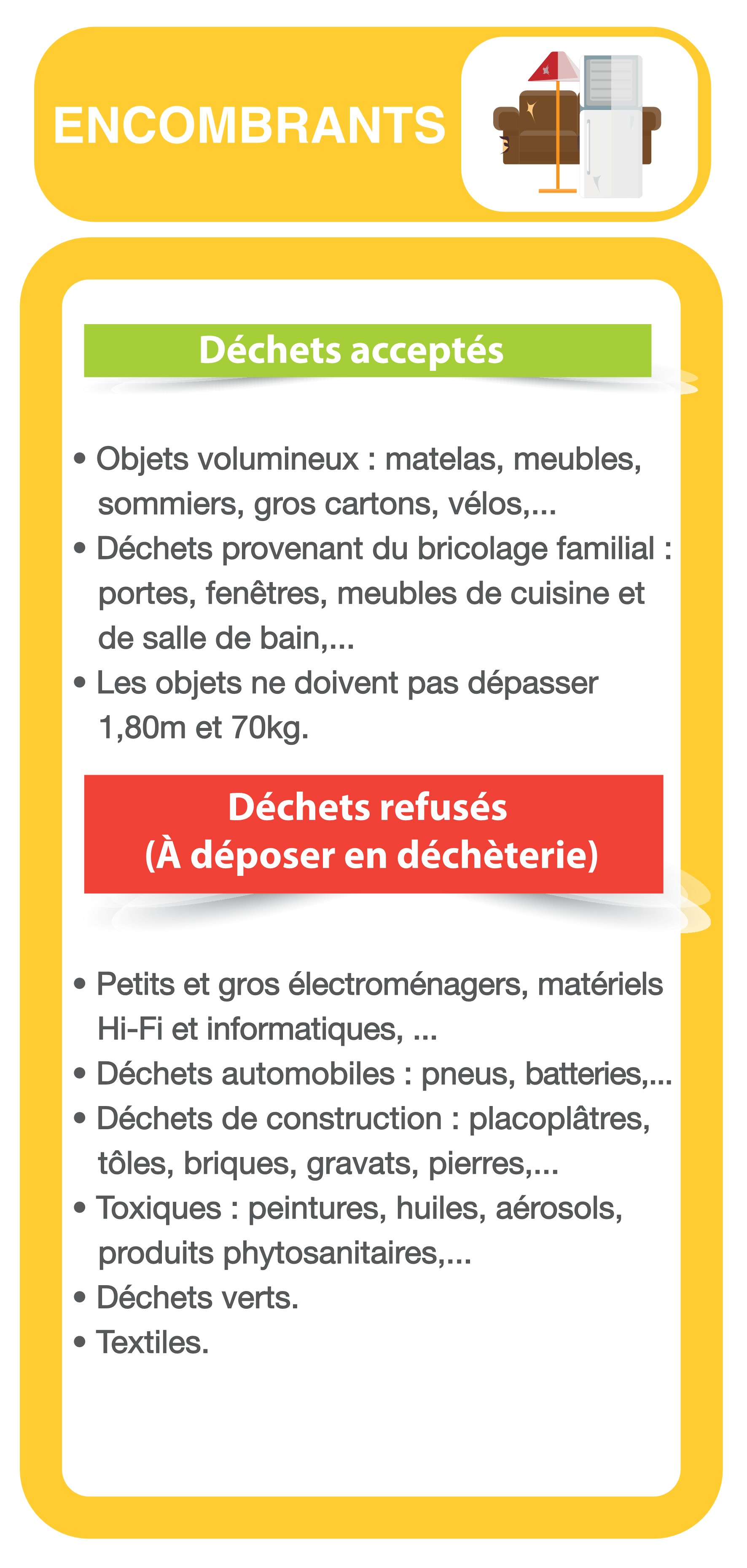 Les encombrants acceptes siaved 2022